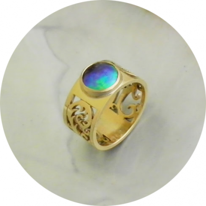 -SOLD-Handmade NZ Koru ring